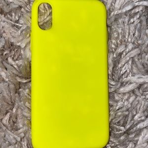 neon yellow iphone x phone case